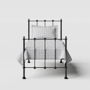 Paris iron/metal single bed in black - Thumbnail
