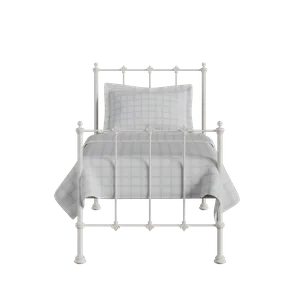 Paris iron/metal single bed in ivory - Thumbnail