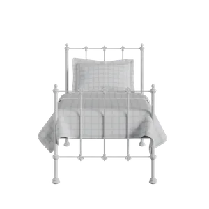 Paris iron/metal single bed in white - Thumbnail