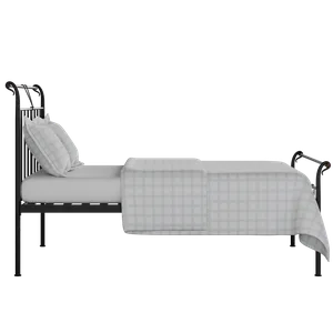 Pellini lit en métal noir avec matelas - Thumbnail