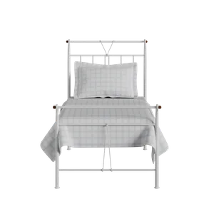 Pellini iron/metal single bed in white - Thumbnail