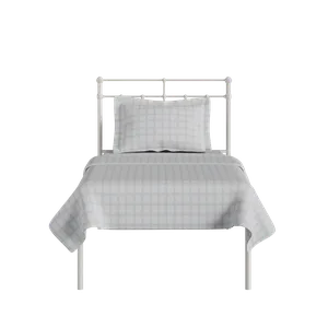 Richmond iron/metal single bed in ivory - Thumbnail