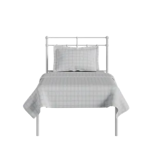 Richmond iron/metal single bed in white - Thumbnail