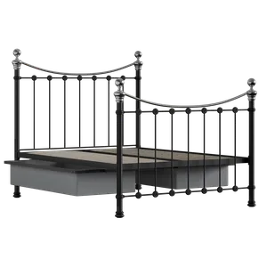 Selkirk Chromo ijzeren bed in zwart met lades - Thumbnail