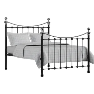 Selkirk Chromo cama de metal en negro con colchón - Thumbnail