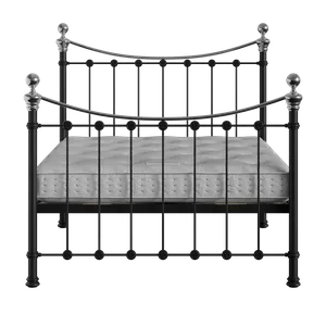 Selkirk Chromo cama de metal en negro con colchón - Thumbnail