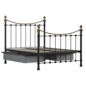 Selkirk iron/metal bed in black with drawers - Thumbnail