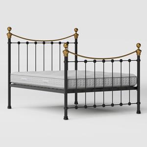 Selkirk iron/metal bed in black with Juno mattress - Thumbnail