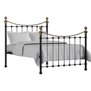 Selkirk cama de metal en negro con colchón - Thumbnail