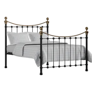 Selkirk iron/metal bed in black with Juno mattress - Thumbnail