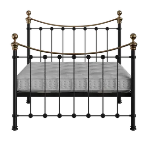 Selkirk iron/metal bed in black with Juno mattress - Thumbnail