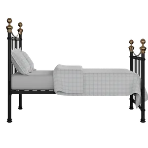 Selkirk iron/metal bed in black with Juno mattress - Thumbnail