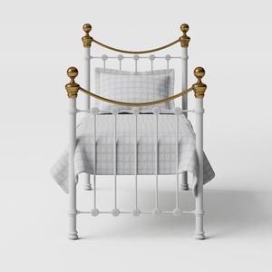Selkirk iron/metal single bed in white - Thumbnail