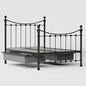 Selkirk Solo iron/metal bed in black with drawers - Thumbnail
