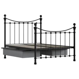 Selkirk Solo ijzeren bed in zwart met lades - Thumbnail