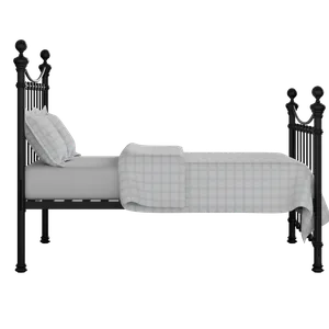 Selkirk Solo iron/metal bed in black with Juno mattress - Thumbnail