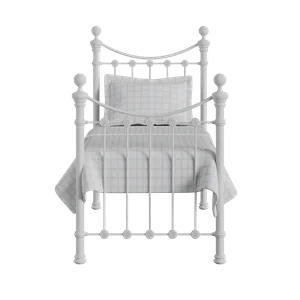 Selkirk Solo iron/metal single bed in white - Thumbnail