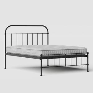 Solomon cama de metal en negro con colchón - Thumbnail