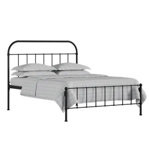 Solomon ijzeren bed in zwart met matras - Thumbnail