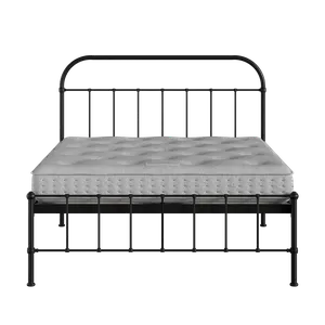 Solomon ijzeren bed in zwart met matras - Thumbnail