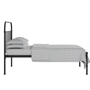 Solomon iron/metal bed in black with Juno mattress - Thumbnail