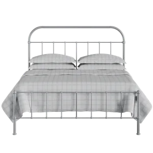 Solomon iron/metal bed in silver - Thumbnail