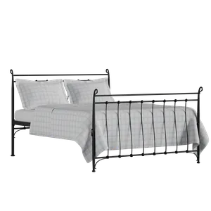 Tiffany iron/metal bed in black with Juno mattress - Thumbnail