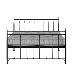 Tiffany iron/metal bed in black with Juno mattress - Thumbnail