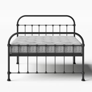 Timolin cama de metal en negro con colchón - Thumbnail