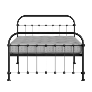 Timolin iron/metal bed in black with Juno mattress - Thumbnail