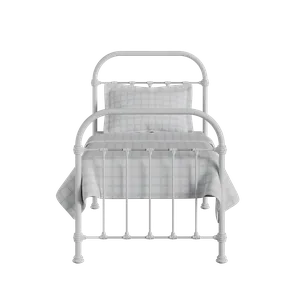 Timolin iron/metal single bed in white - Thumbnail