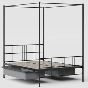 Toulon cama de metal en negro con cajones - Thumbnail