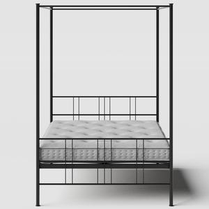 Toulon iron/metal bed in black with Juno mattress - Thumbnail