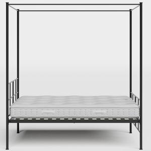 Toulon iron/metal bed in black with Juno mattress - Thumbnail