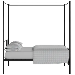 Toulon iron/metal bed in black with Juno mattress - Thumbnail