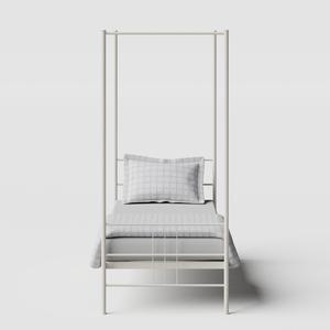 Toulon iron/metal single bed in ivory - Thumbnail