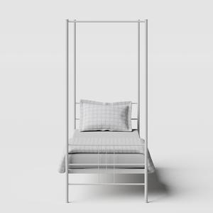 Toulon iron/metal single bed in white - Thumbnail