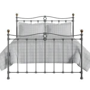 Tulsk iron/metal bed in pewter - Thumbnail