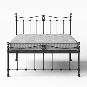 Tulsk Low Footend iron/metal bed in black with Juno mattress - Thumbnail