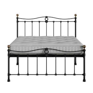 Tulsk Low Footend iron/metal bed in black with Juno mattress - Thumbnail