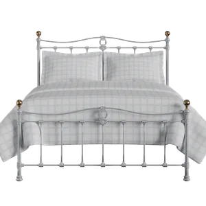 Tulsk Low Footend iron/metal bed in silver - Thumbnail