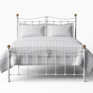 Tulsk Low Footend iron/metal bed in white - Thumbnail