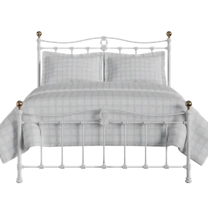 Tulsk Low Footend iron/metal bed in white - Thumbnail