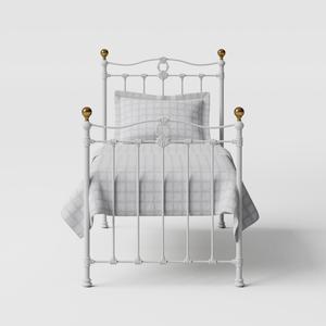 Tulsk iron/metal single bed in white - Thumbnail