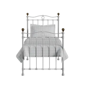Tulsk cama individual de metal en blanco - Thumbnail
