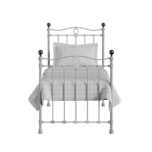 Tulsk iron/metal single bed in white - Thumbnail