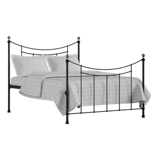 Virginia iron/metal bed in black with Juno mattress - Thumbnail