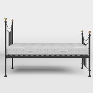Virginia iron/metal bed in black with Juno mattress - Thumbnail