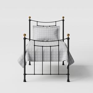Virginia iron/metal single bed in black - Thumbnail