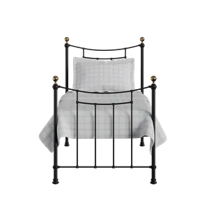 Virginia iron/metal single bed in black - Thumbnail